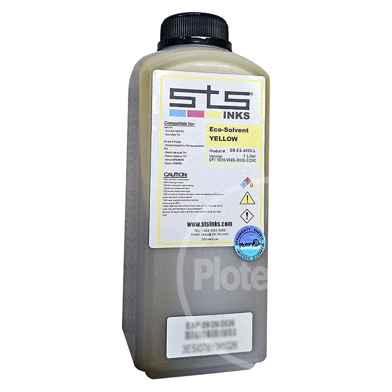 STS Inks Ecosolvent Atrament Tusz 1L 1000 ml CMYK Roland Mutoh Mimaki eko-solwent Made In USA 100% zgodny z oryginałem DX4 DX5 DX6 - obrazek 5