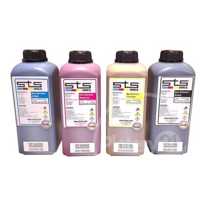 STS Inks Ecosolvent Atrament Tusz 1L 1000 ml CMYK Roland Mutoh Mimaki eko-solwent Made In USA 100% zgodny z oryginałem DX4 DX5 DX6