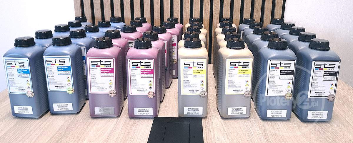 STS Inks Ecosolvent Atrament Tusz 1L 1000 ml CMYK Roland Mutoh Mimaki eko-solwent Made In USA 100% zgodny z oryginałem DX4 DX5 DX6 - obrazek 2