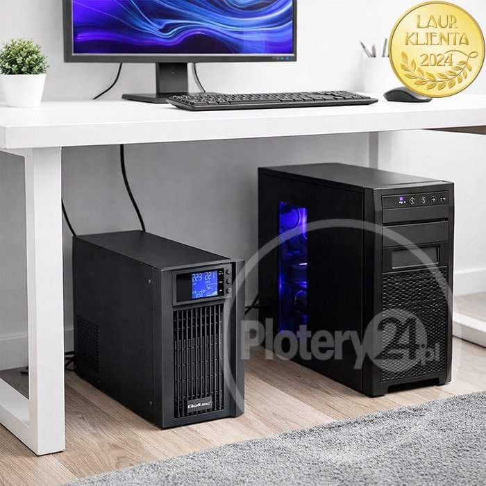 NOWY! Zasilacz awaryjny UPS do 3000W chwilowo / 2400W stale Qoltec czysty sinus stabilizator AVR - obrazek 7
