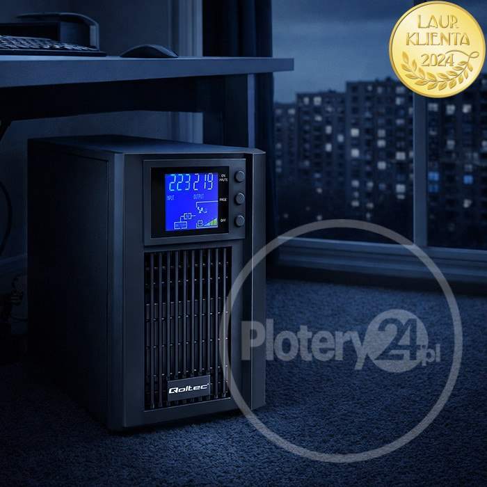 NOWY! Zasilacz awaryjny UPS do 3000W chwilowo / 2400W stale Qoltec czysty sinus stabilizator AVR - obrazek 8