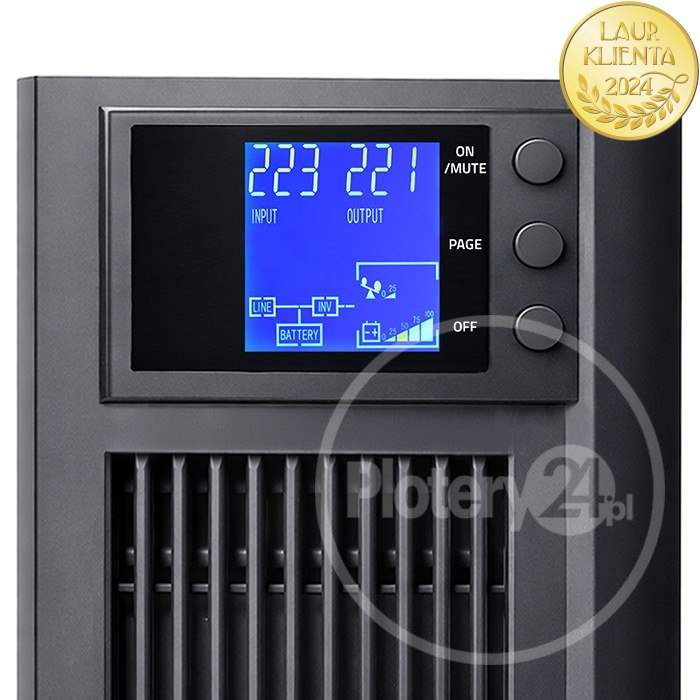 NOWY! Zasilacz awaryjny UPS do 3000W chwilowo / 2400W stale Qoltec czysty sinus stabilizator AVR - obrazek 3