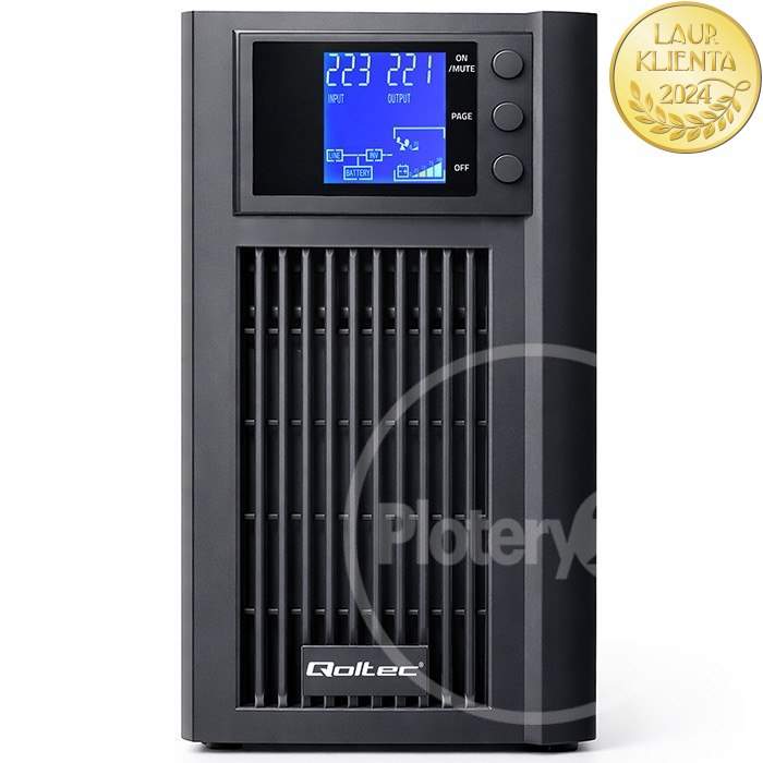 NOWY! Zasilacz awaryjny UPS do 3000W chwilowo / 2400W stale Qoltec czysty sinus stabilizator AVR - obrazek 4