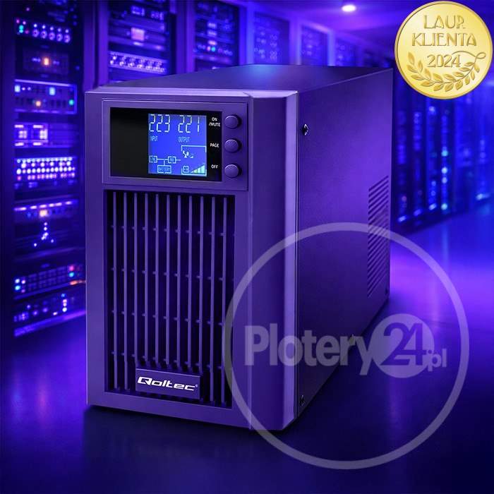 NOWY! Zasilacz awaryjny UPS do 3000W chwilowo / 2400W stale Qoltec czysty sinus stabilizator AVR - obrazek 6