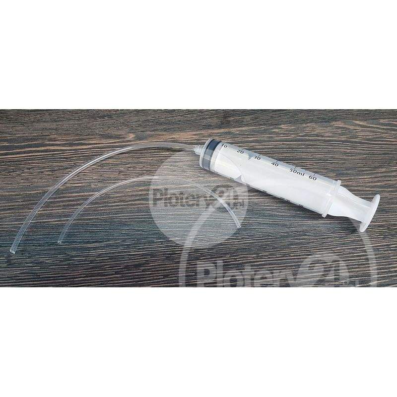 Strzykawka 50 ml + 2 wężyki Duża do ploterów konserwacji fluidu tuszu Ink Syringe