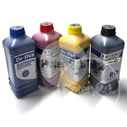 Dr-INK Ecosolvent PLATINIUM Double Filtered Nano Atrament Tusz 1L 1000 ml CMYK Roland Mutoh Mimaki