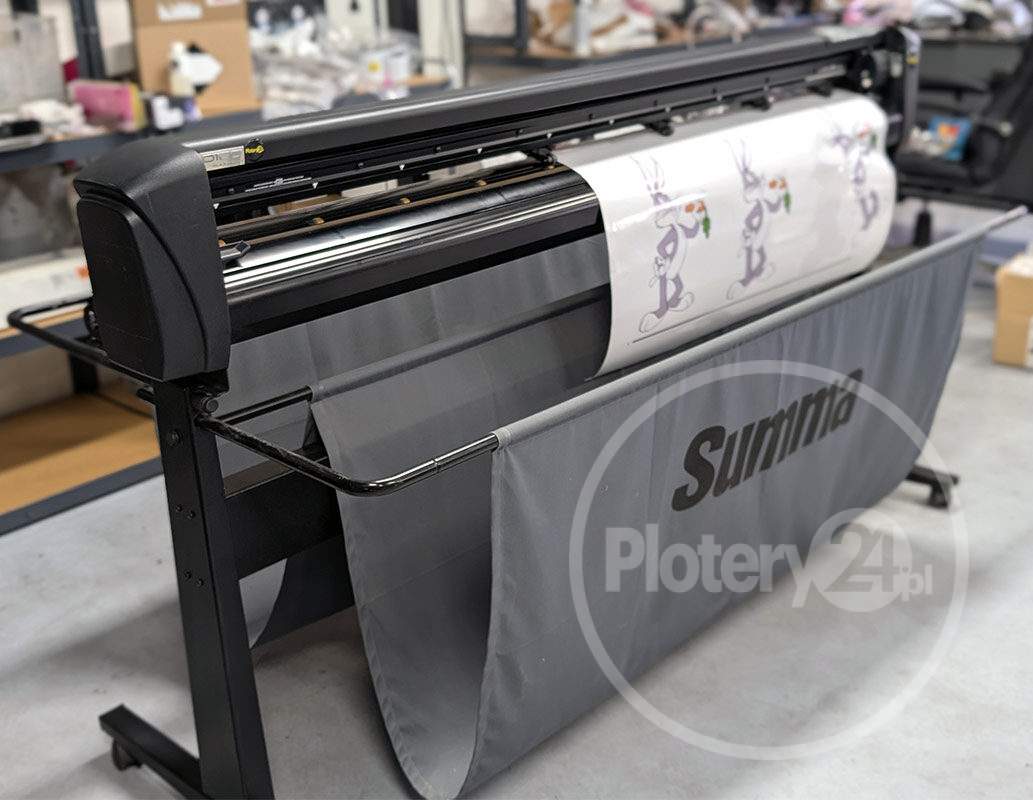 RENEW! Ploter tnący SUMMA Cut D160R 164cm OPOS-X Opticut odczyt znaczników FV Kosz Stelaż Po serwisie Stan BDB Corel 2021 + Laptop i5 Dell SSD - obrazek 3