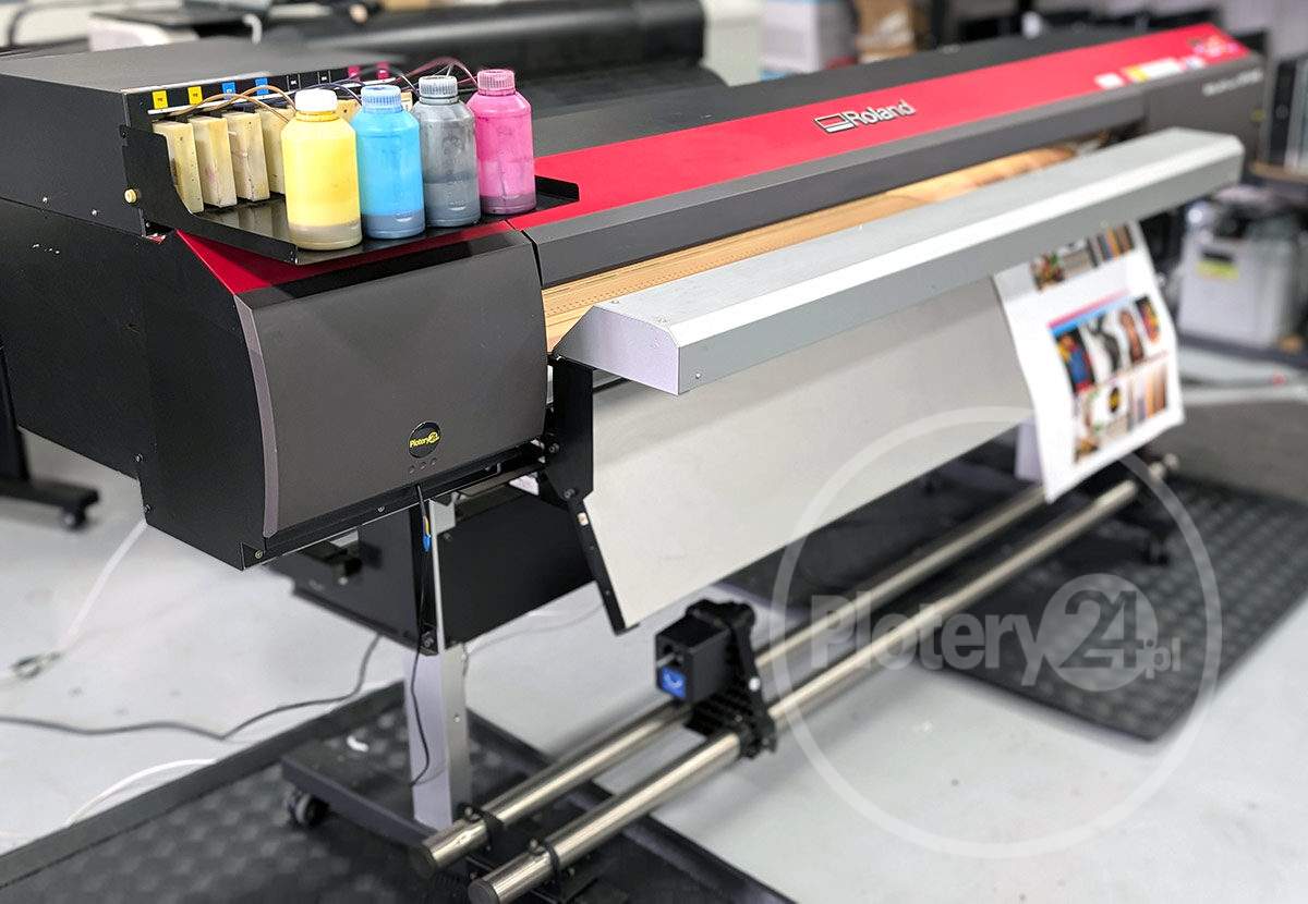 RENEW! Ploter drukujący ROLAND XF-640 2 nowe głowice DX6 / DX7, po serwisie + PC + VersaWorks 7 + nawijarka + dosuszarka 160cm max baner 102m2/h Gw12mscy Tylko 1 szt. - obrazek 2