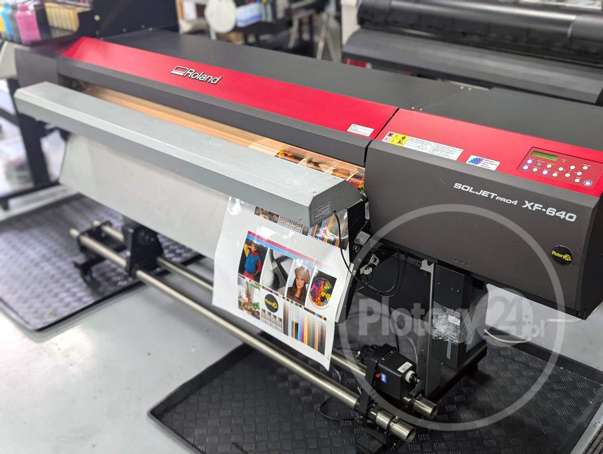 RENEW! Ploter drukujący ROLAND XF-640 2 nowe głowice DX6 / DX7, po serwisie + PC + VersaWorks 7 + nawijarka + dosuszarka 160cm max baner 102m2/h Gw12mscy Tylko 1 szt.