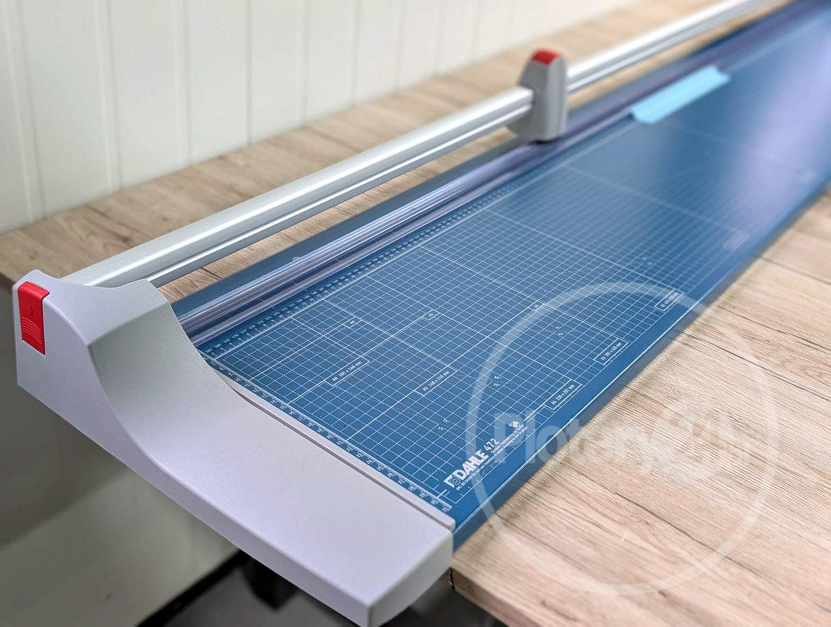 NOWY! DAHLE 130 cm Trymer wielkoformatowy do folii i papieru Gwarancja FV Przesyłka gratis! Gilotyna Krajalnica Przecinarka Obcinarka Krążkowa - obrazek 9