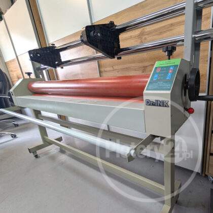 Używany Laminator elektryczny rolowy Dr-INK 1600 mm na zimno 160 cm Wyklejarka Aplikator Wydruków Foliarka FV Dowóz Leasing