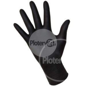 Rękawice jednorazowe czarne 100 SZTUK XL odporne na solvent solwent do serwisowania rękawiczki gumowe