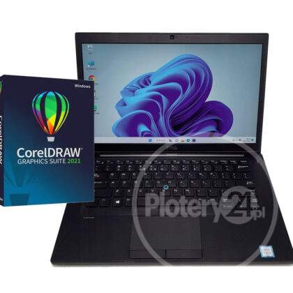 RENEW! Laptop do plotera DELL FullHD 1920x1080px, procesor, i5, nowy dysk SSD 256GB, 8GB RAM, Windows 10 / 11, mysz, podkładka, zasilacz, instalacja wybranego oprogramowania do plotera + Corel Draw 2021 Graphic Suite