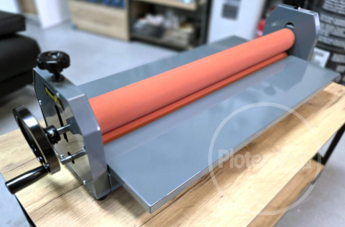 NOWY! Laminator rolowy ręczny Dr-INK 750 mm na zimno 75 cm Wyklejarka Aplikator Wydruków Foliarka FV Dowóz Leasing - obrazek 5